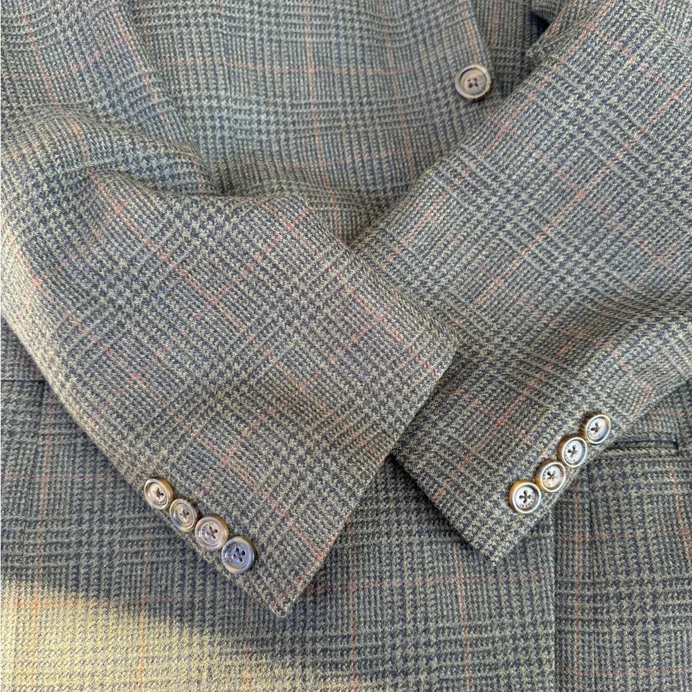 BURBERRY LONDON Men's  Green  Plaid‎ Wool Blazer Size 42